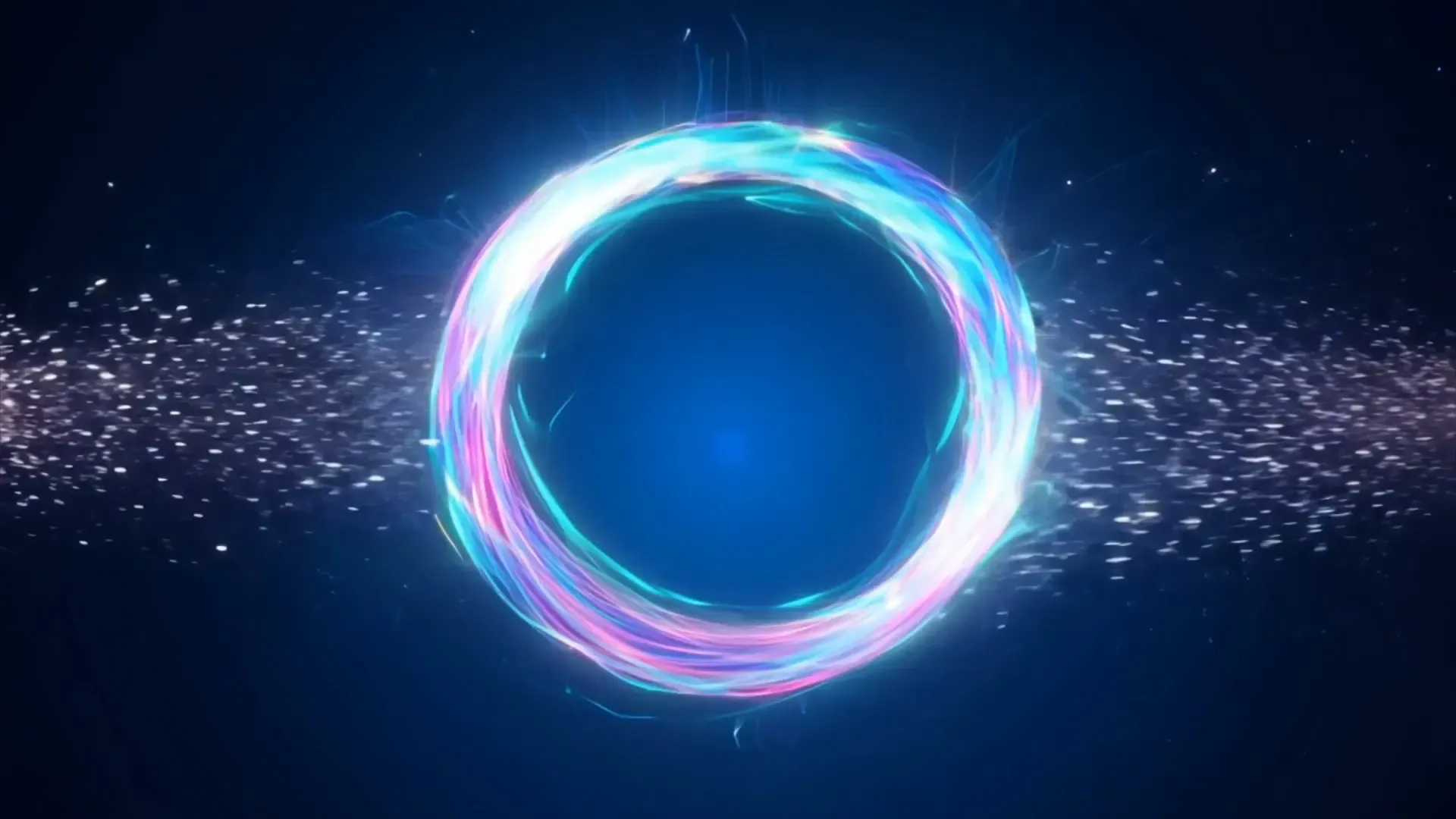 Futuristic Light Ring Overlay for Logo Reveal Animation